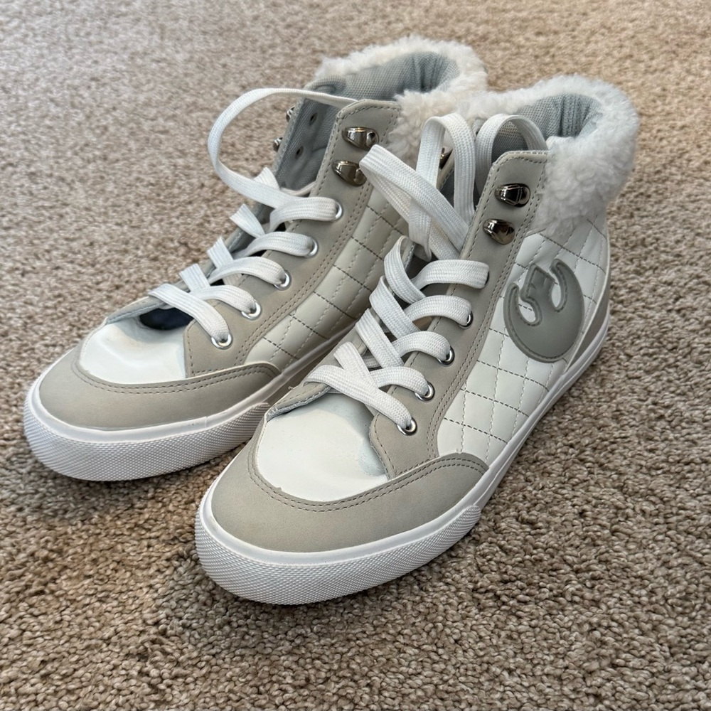 Star Wars Gray and White High-Top Sneakers
